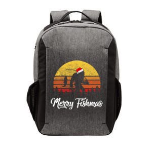 Bigfoot Merry Fishmas Fishing Sasquatch Christmas Vector Backpack