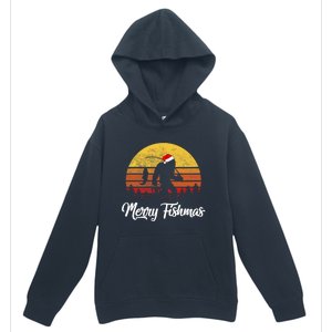 Bigfoot Merry Fishmas Fishing Sasquatch Christmas Urban Pullover Hoodie