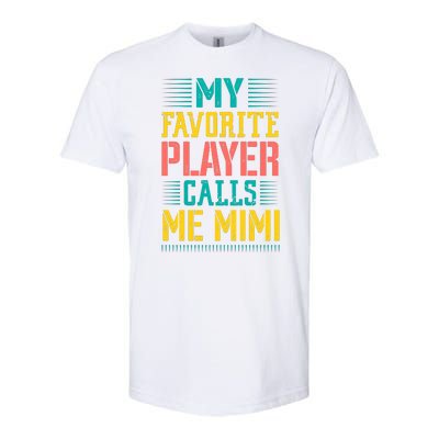 Baseball My Favorite Player Calls Me Mimi Softstyle® CVC T-Shirt