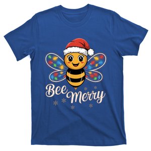 Bee Merry Festive Christmas Light Gift T-Shirt