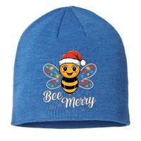 Bee Merry Festive Christmas Light Gift Sustainable Beanie