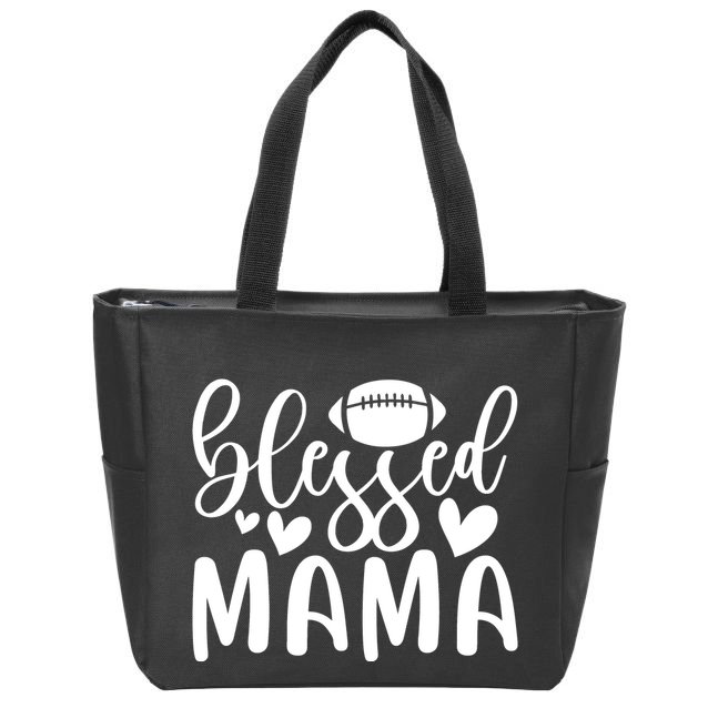 Blessed Mama Funny Mother's Day T Zip Tote Bag