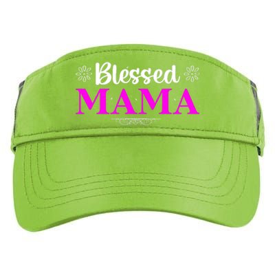 Blessed Mama Funny Mothers Day T Adult Drive Performance Visor