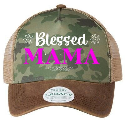 Blessed Mama Funny Mothers Day T Legacy Tie Dye Trucker Hat