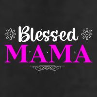 Blessed Mama Funny Mothers Day T 7 Panel Mesh Trucker Snapback Hat