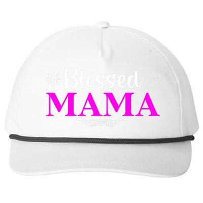 Blessed Mama Funny Mothers Day T Snapback Five-Panel Rope Hat