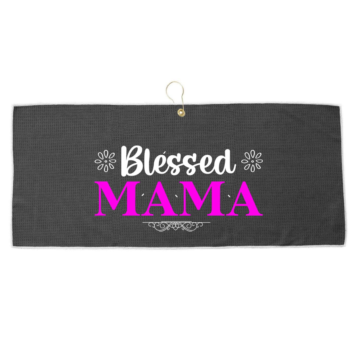 Blessed Mama Funny Mothers Day T Large Microfiber Waffle Golf Towel