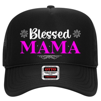 Blessed Mama Funny Mothers Day T Trucker Hat