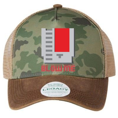 Blow Me Funny Vintage Retro 8Bit Cartridge Gaming Legacy Tie Dye Trucker Hat