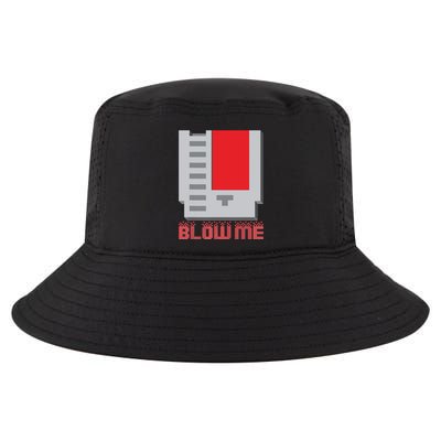 Blow Me Funny Vintage Retro 8Bit Cartridge Gaming Cool Comfort Performance Bucket Hat
