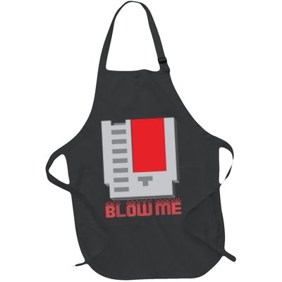 Blow Me Funny Vintage Retro 8Bit Cartridge Gaming Apron