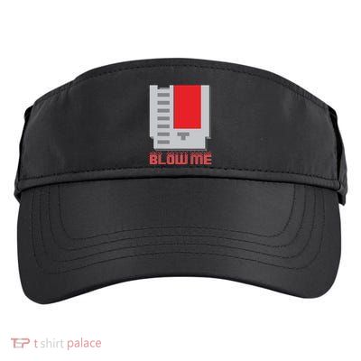 Blow Me Funny Vintage Retro 8Bit Cartridge Gaming Adult Drive Performance Visor
