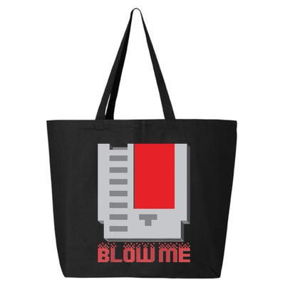 Blow Me Funny Vintage Retro 8Bit Cartridge Gaming 25L Jumbo Tote