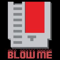 Blow Me Funny Vintage Retro 8Bit Cartridge Gaming Baby Bodysuit