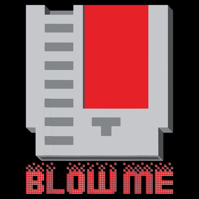 Blow Me Funny Vintage Retro 8Bit Cartridge Gaming Baby Bodysuit