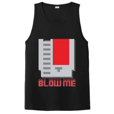 Blow Me Funny Vintage Retro 8Bit Cartridge Gaming PosiCharge Competitor Tank