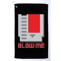 Blow Me Funny Vintage Retro 8Bit Cartridge Gaming Golf Towel