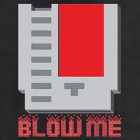 Blow Me Funny Vintage Retro 8Bit Cartridge Gaming Golf Towel