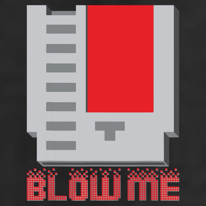 Blow Me Funny Vintage Retro 8Bit Cartridge Gaming Golf Towel