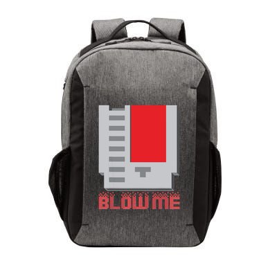 Blow Me Funny Vintage Retro 8Bit Cartridge Gaming Vector Backpack