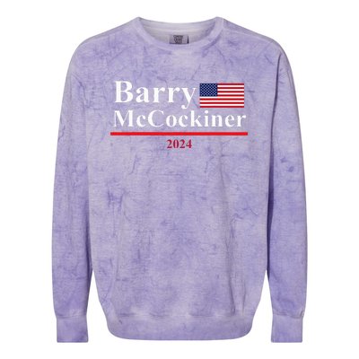 Barry Mccockiner Funny Presidential Election 2024 Parody Colorblast Crewneck Sweatshirt