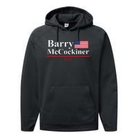 Barry Mccockiner Funny Presidential Election 2024 Parody Performance Fleece Hoodie