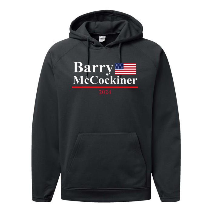 Barry Mccockiner Funny Presidential Election 2024 Parody Performance Fleece Hoodie