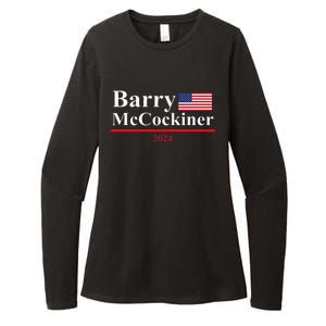 Barry Mccockiner Funny Presidential Election 2024 Parody Womens CVC Long Sleeve Shirt