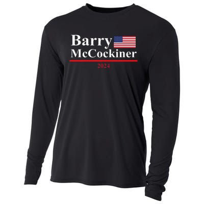 Barry Mccockiner Funny Presidential Election 2024 Parody Cooling Performance Long Sleeve Crew