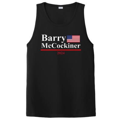 Barry Mccockiner Funny Presidential Election 2024 Parody PosiCharge Competitor Tank