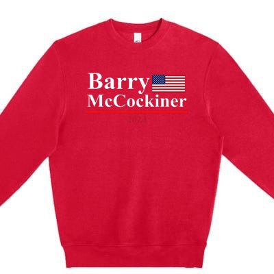 Barry Mccockiner Funny Presidential Election 2024 Parody Premium Crewneck Sweatshirt