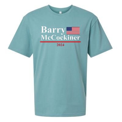 Barry Mccockiner Funny Presidential Election 2024 Parody Sueded Cloud Jersey T-Shirt