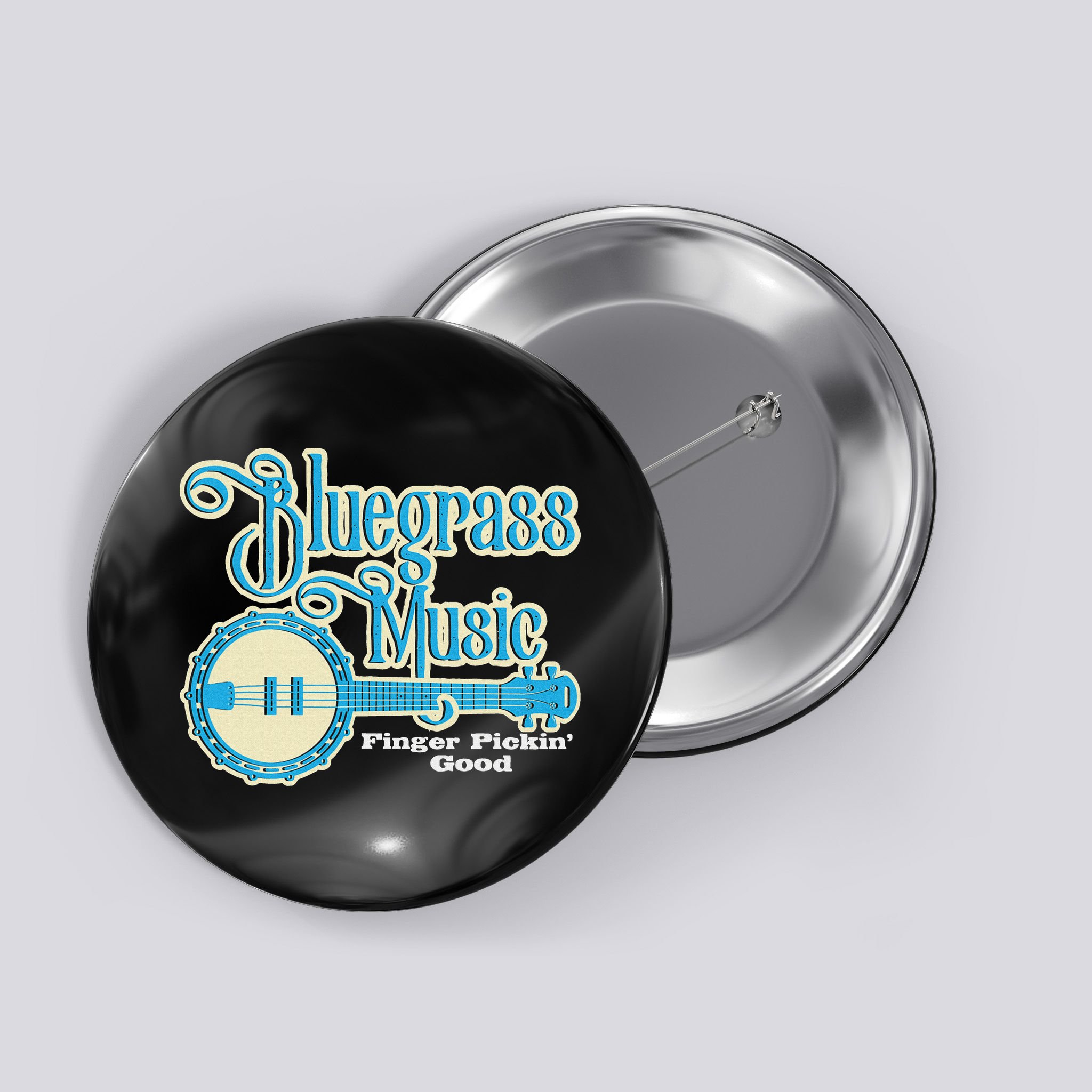 Bluegrass Music Finger Pickin Good Banjo Player Musician Button