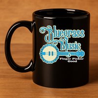 Bluegrass Music Finger Pickin Good Banjo Player Musician 11oz C Handle Ceramic Mug