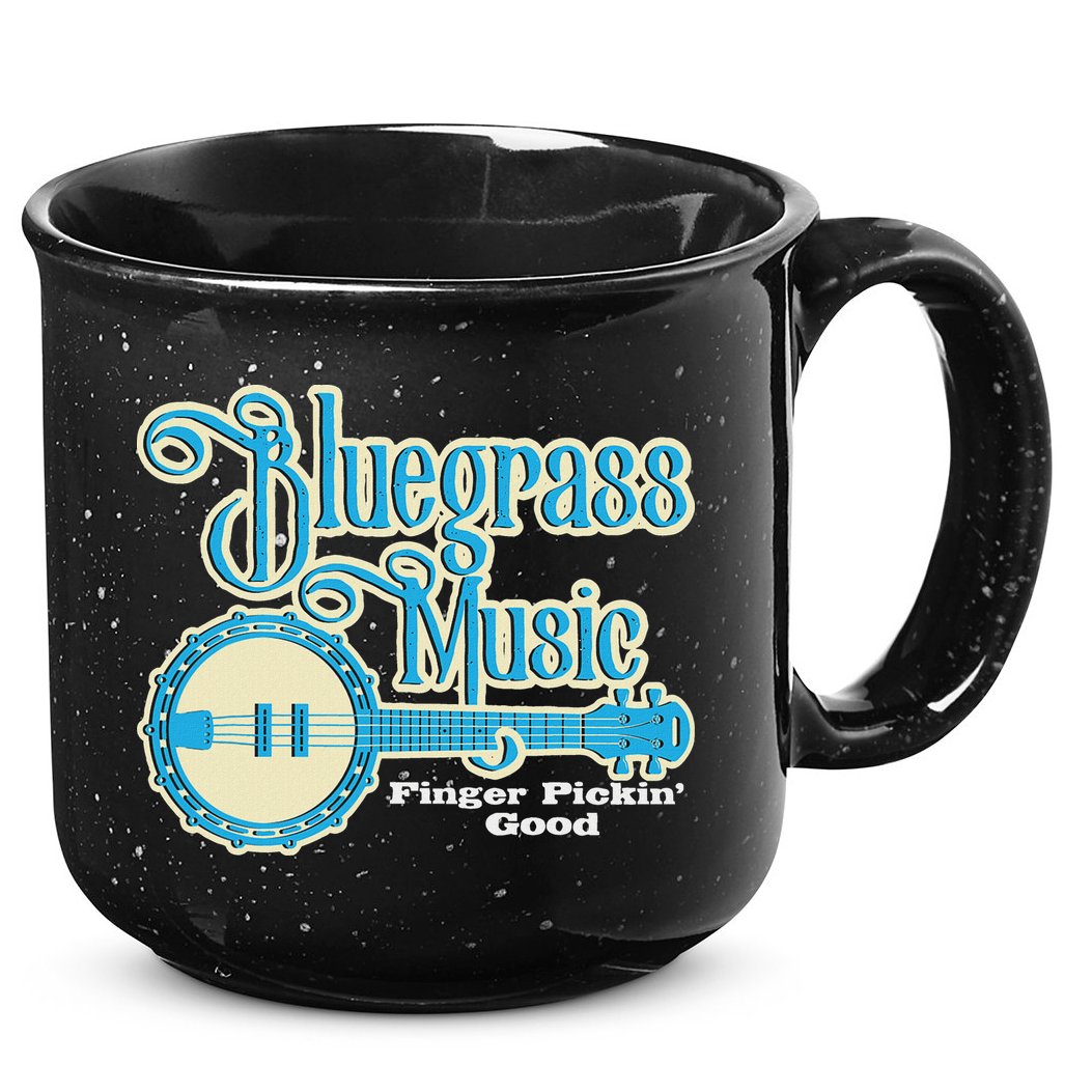 Bluegrass Music Finger Pickin Good Banjo Player Musician 15oz Campfire Ceramic Mug