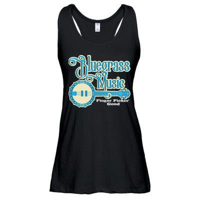 Bluegrass Music Finger Pickin Good Banjo Player Musician Ladies Essential Flowy Tank