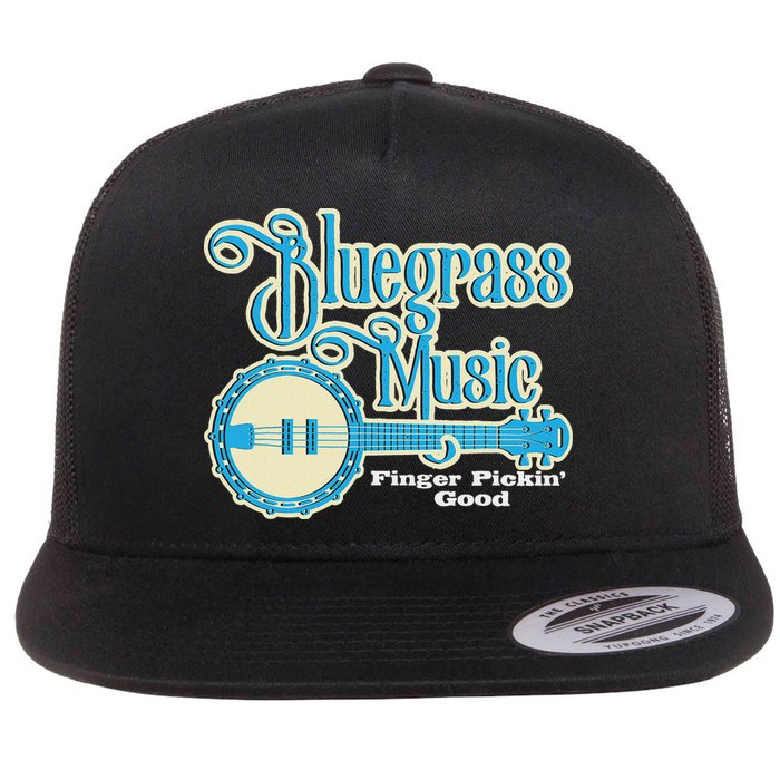 Bluegrass Music Finger Pickin Good Banjo Player Musician Flatbill Hat