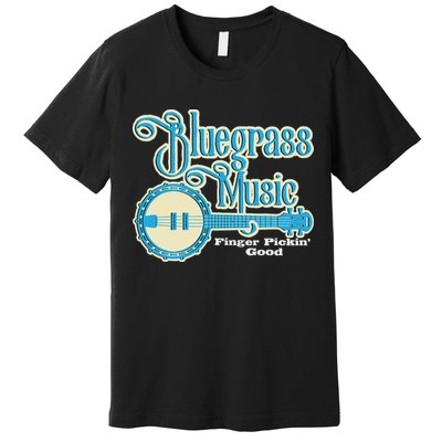 Bluegrass Music Finger Pickin Good Banjo Player Musician Premium T-Shirt