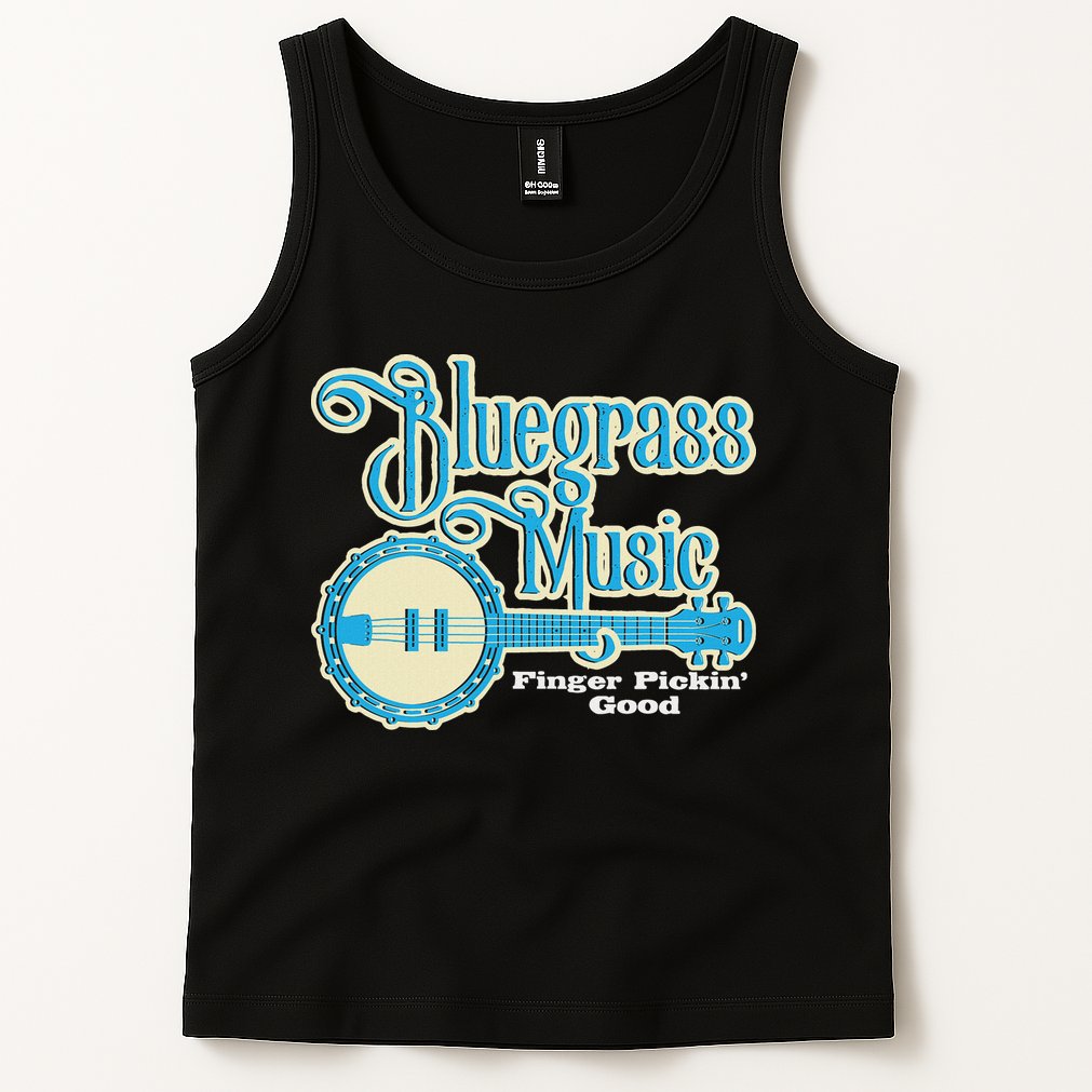 Bluegrass Music Finger Pickin Good Banjo Player Musician Tank Top