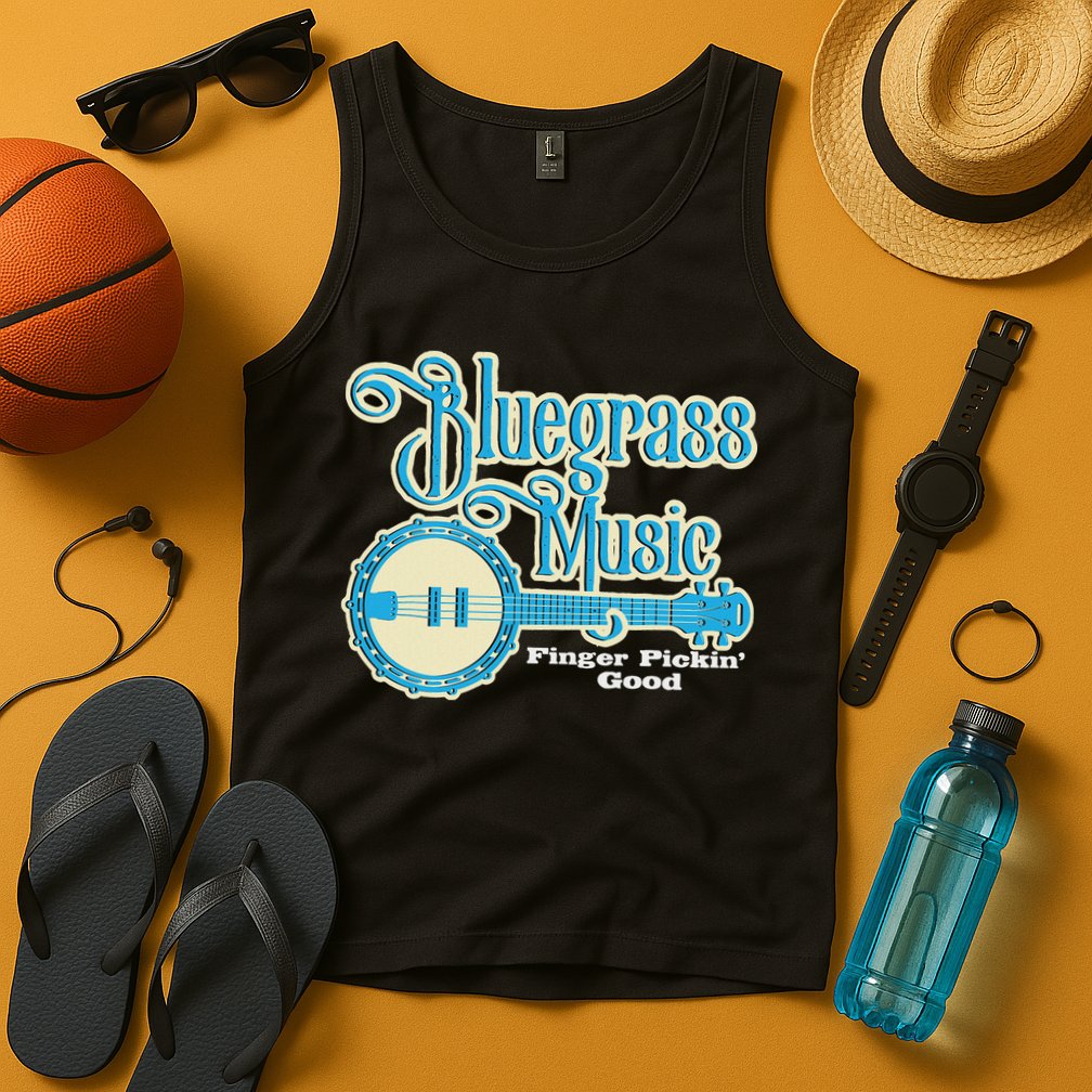 Bluegrass Music Finger Pickin Good Banjo Player Musician Tank Top