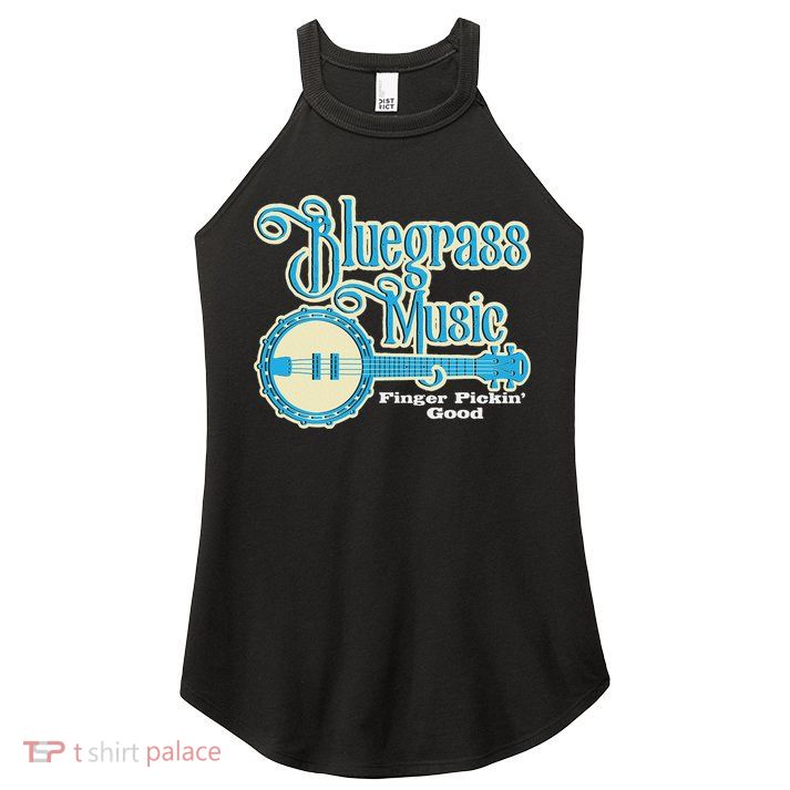 Bluegrass Music Finger Pickin Good Banjo Player Musician Women's Perfect Tri Rocker Tank
