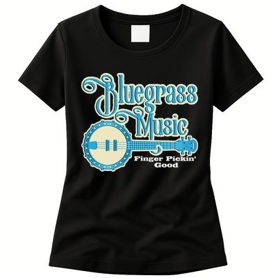 Bluegrass Music Finger Pickin Good Banjo Player Musician Womens T-Shirt
