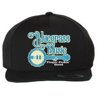 Bluegrass Music Finger Pickin Good Banjo Player Musician Wool Snapback Cap