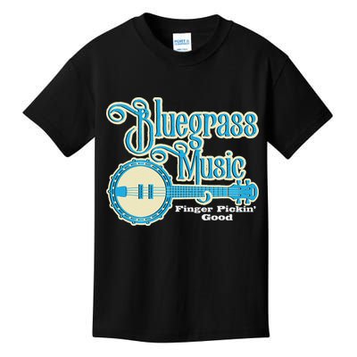 Bluegrass Music Finger Pickin Good Banjo Player Musician Kids T-Shirt