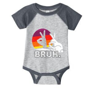 Bruh Meme Funny Saying Bro Greeting Easter Day Infant Baby Jersey Bodysuit