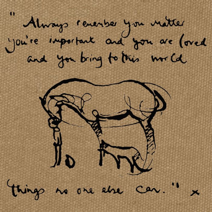 Boy Mole Fox And Horse Quote Always Remember You Matter Cotton Canvas Backpack