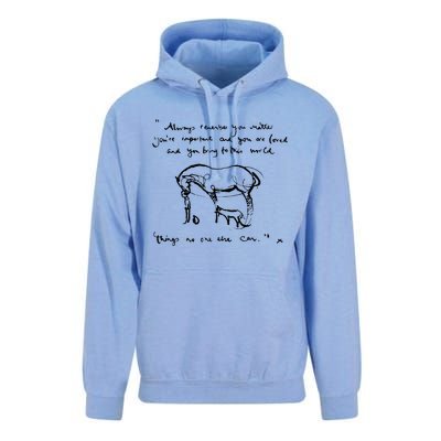 Boy Mole Fox And Horse Quote Always Remember You Matter Unisex Surf Hoodie