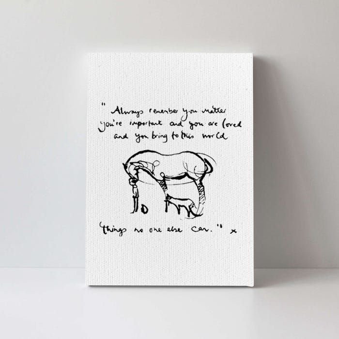 Boy Mole Fox And Horse Quote Always Remember You Matter Canvas