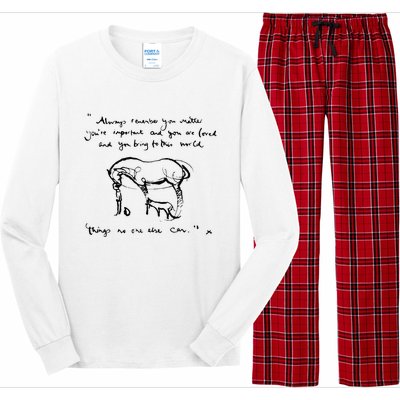 Boy Mole Fox And Horse Quote Always Remember You Matter Long Sleeve Pajama Set