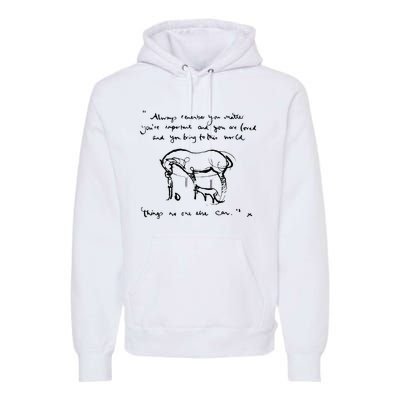 Boy Mole Fox And Horse Quote Always Remember You Matter Premium Hoodie